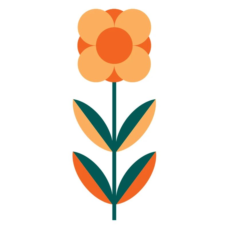 Minimalistisches Sommer-Mohnblüten-Design