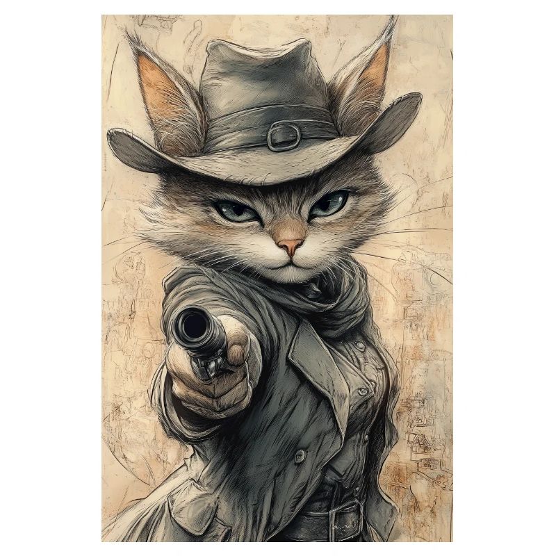 Katzen-Cowboy