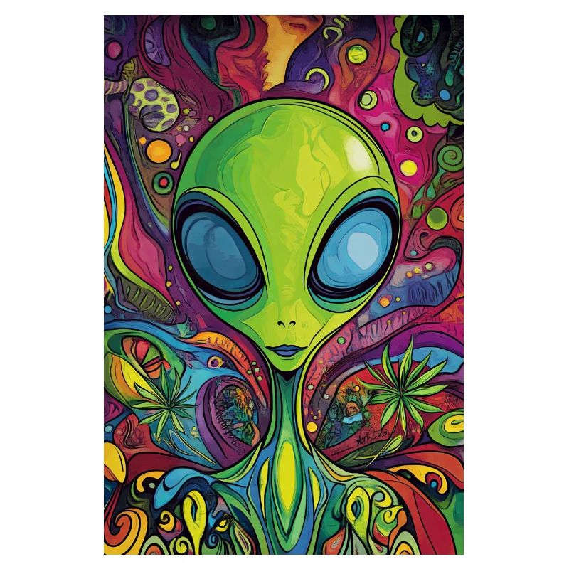 Psychedelischer Alien Neonrausch