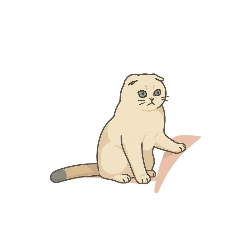 Cute Cat with a Melancholic Expression