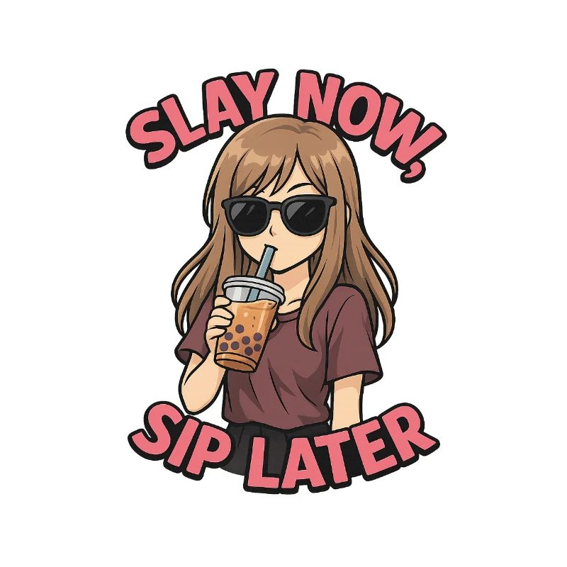 Slay now, sip later - Bubbletea und Anime Style