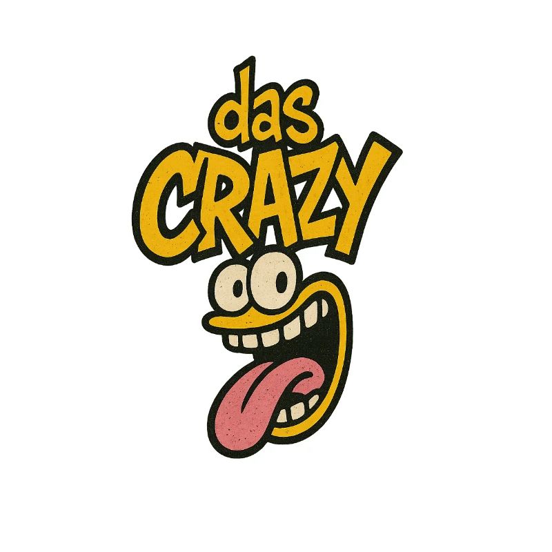 Verspieltes Comic-Art Motiv das Crazy 
