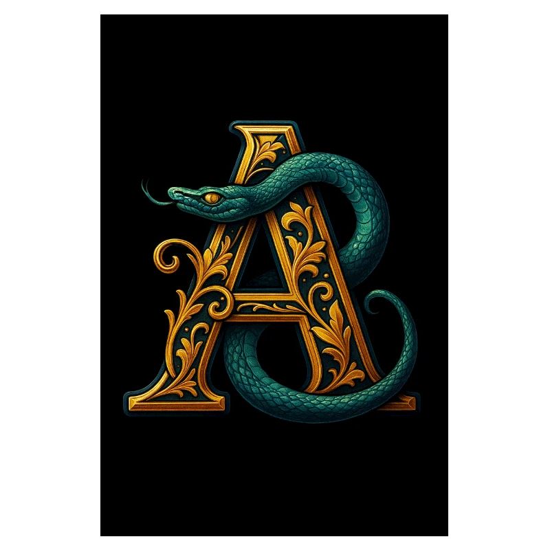 A - Magisches Ornament mit Basilisk
