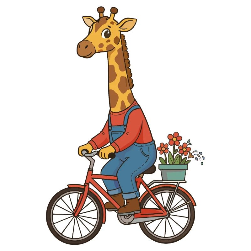 Whimsical Giraffe Rider Design