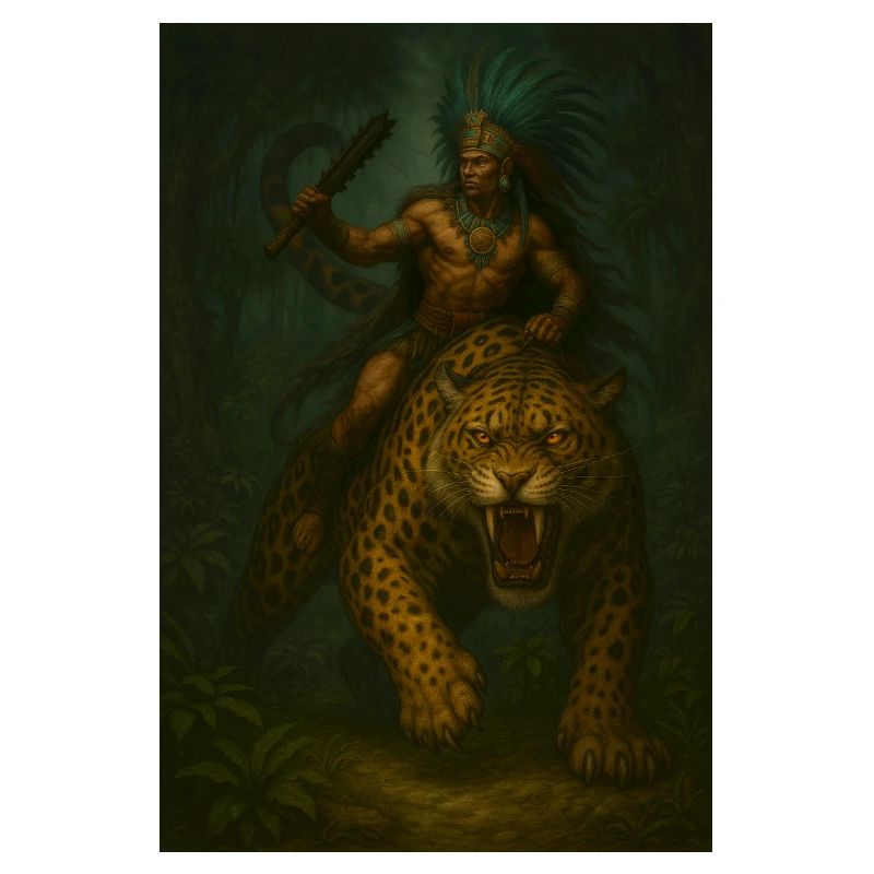 Chaman Apache sur Jaguar dans la Forêt Mystique