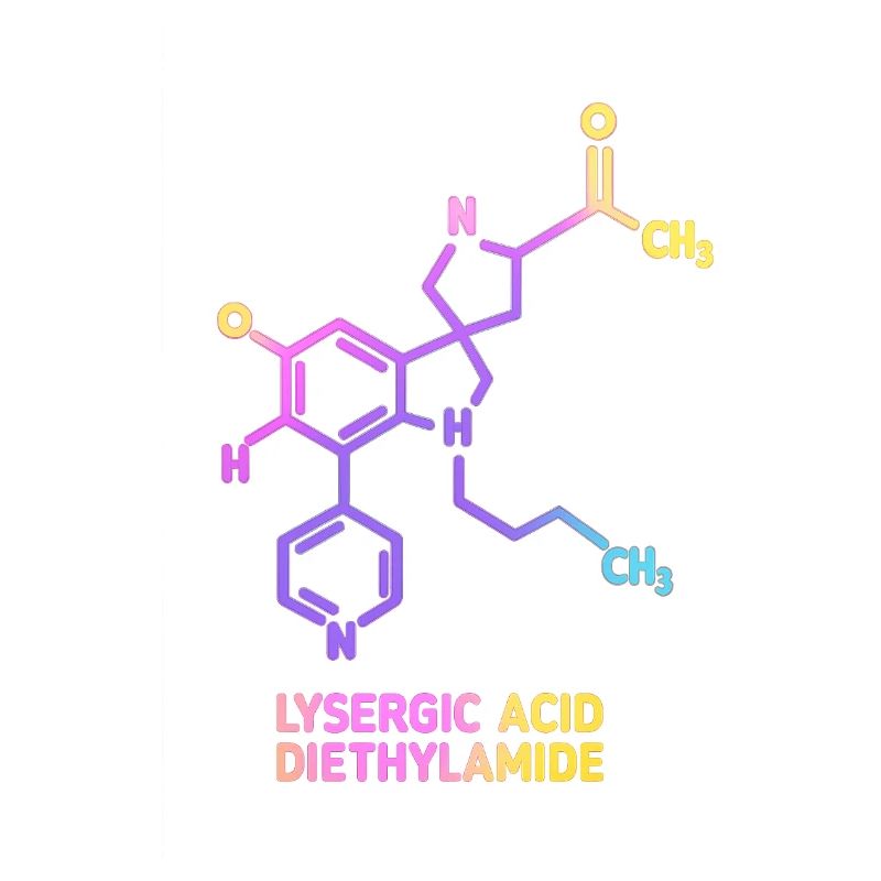 Psychedelische Molekülkunst LSD 