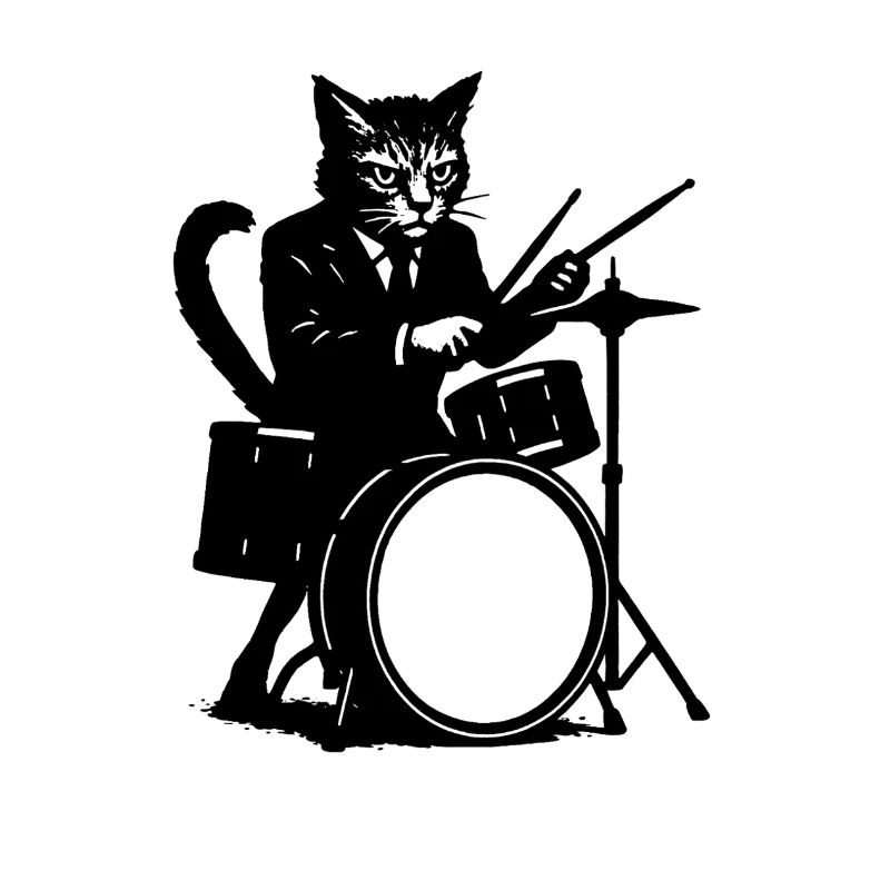 Batteur de chat en smoking