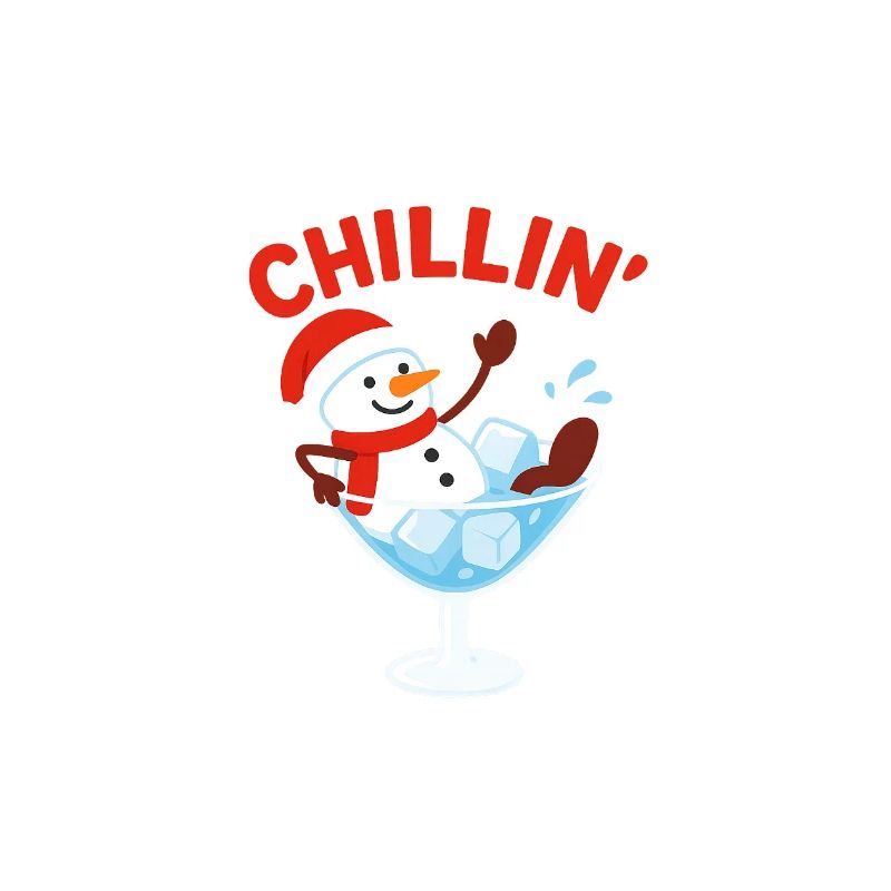 Chillin’ Snowman Cocktail Winter Design