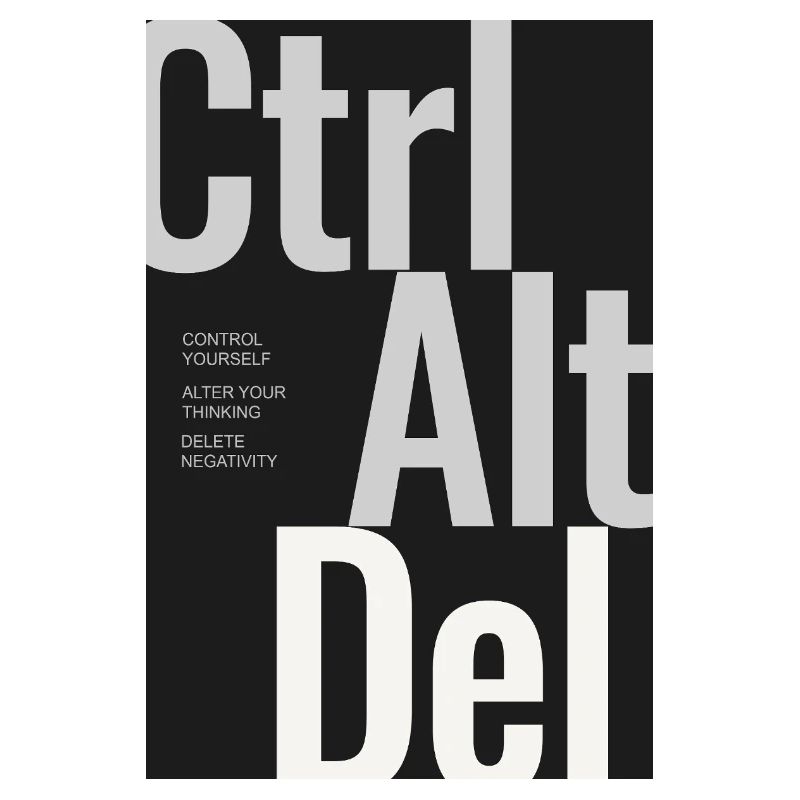 CTRL ALT DEL – Affiche typographique Minimal Design