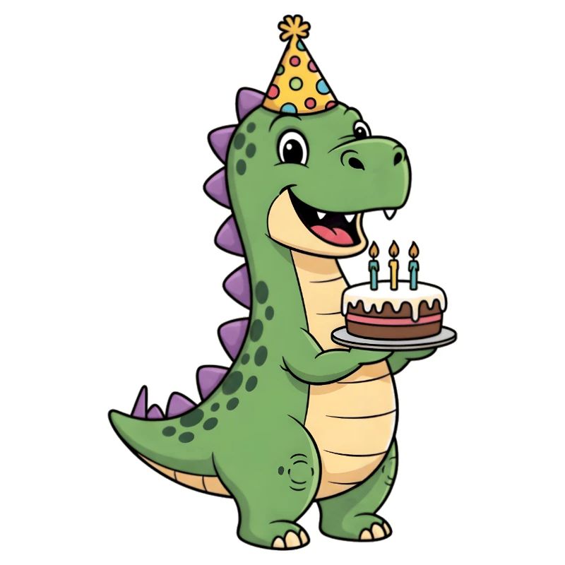 Süßer T-Rex Dinosaurier-Geburtstagsparty T-Rex