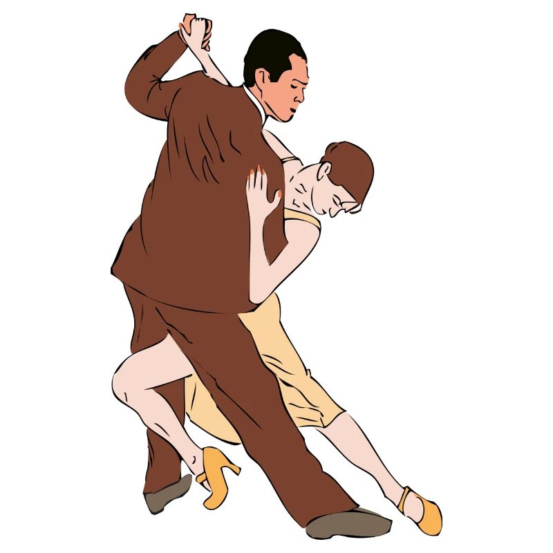 Tango Duo im Silhouette-Stil