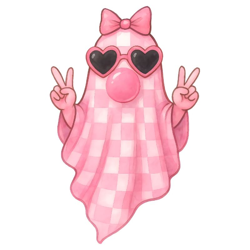 Süßer Pink Geist Halloween Design