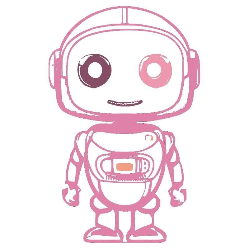 Illustration du robot spatial rose