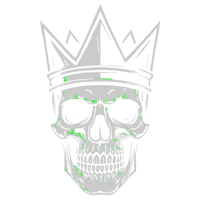 Motif de crâne couronne pour les éventails de crâne et de roche