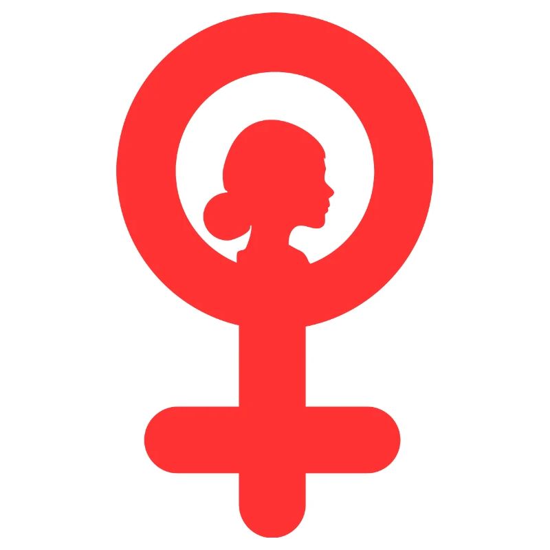 Weibliche Venus-Rote Silhouette