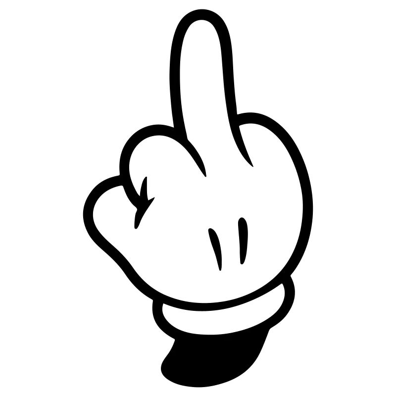 Mittelfinger Hand Comic