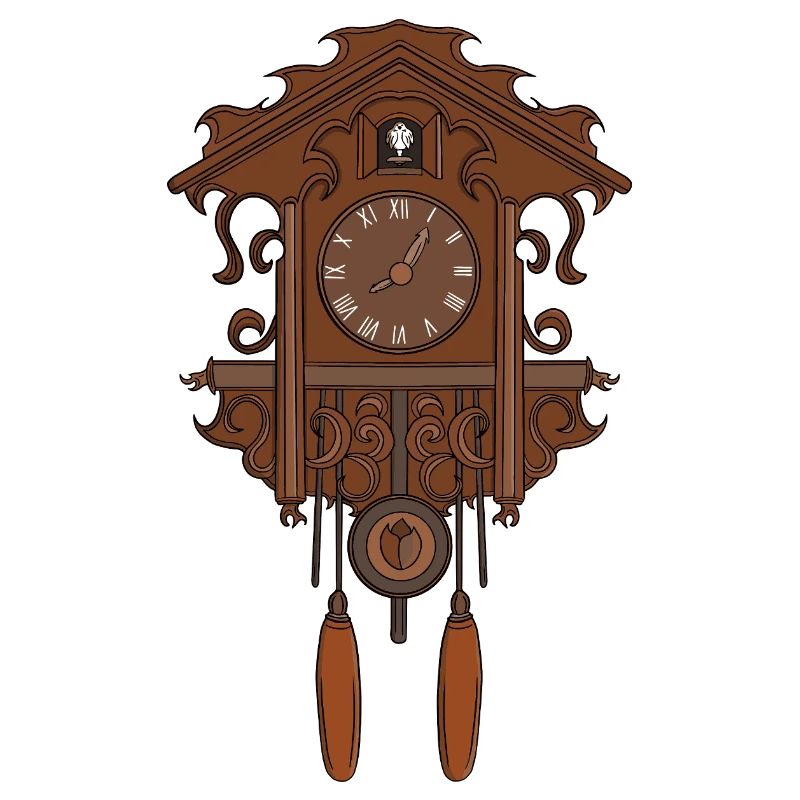 Vintage Rustic Cuckoo Clock Charm