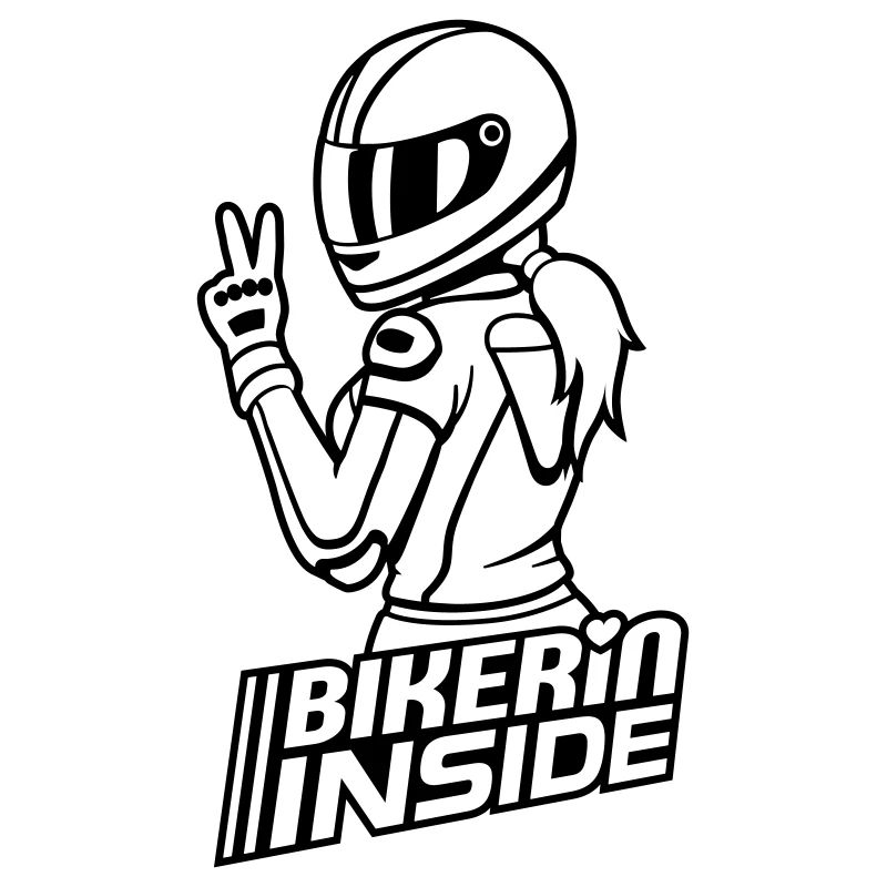 Bikerin inside (Farben änderbar)