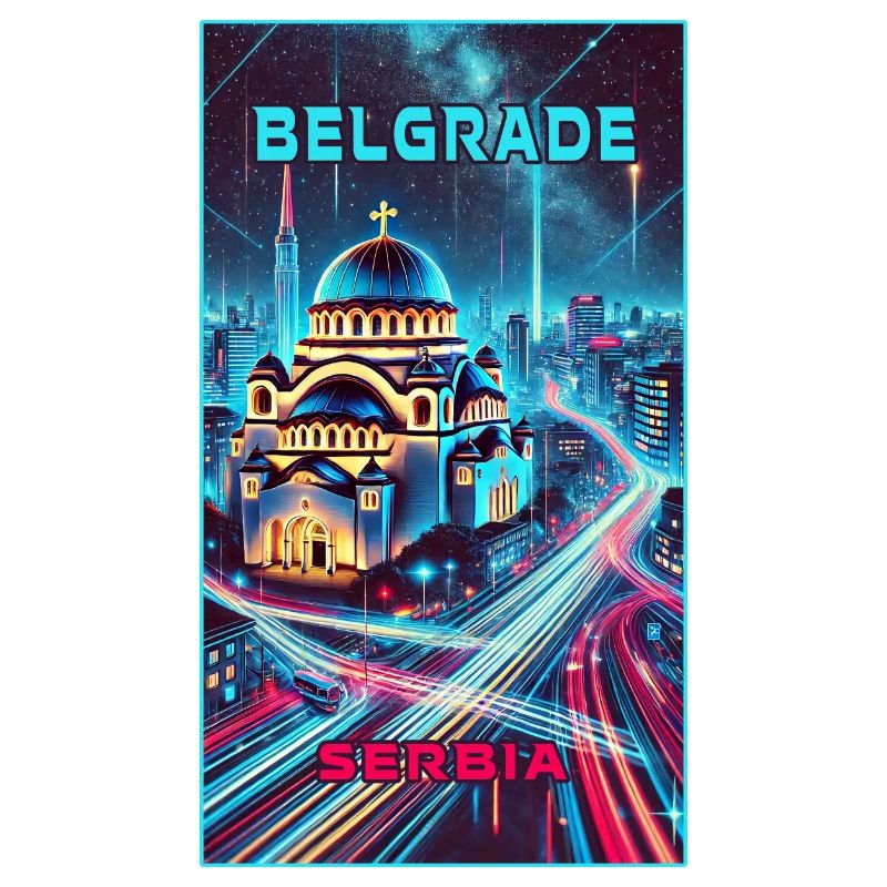 Belgrad Serbien Skyline Design