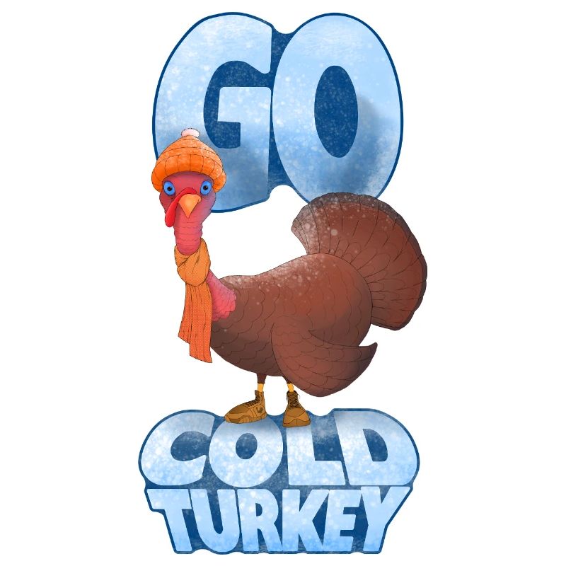 Conception de dessins animés Go Cold Turkey
