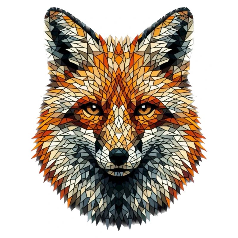 Fuchs im Mosaik-Stil
