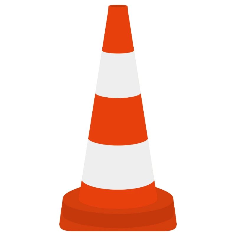 Cône de cône de trafic de pylônes Cône d’avertissement Cône icône de cône