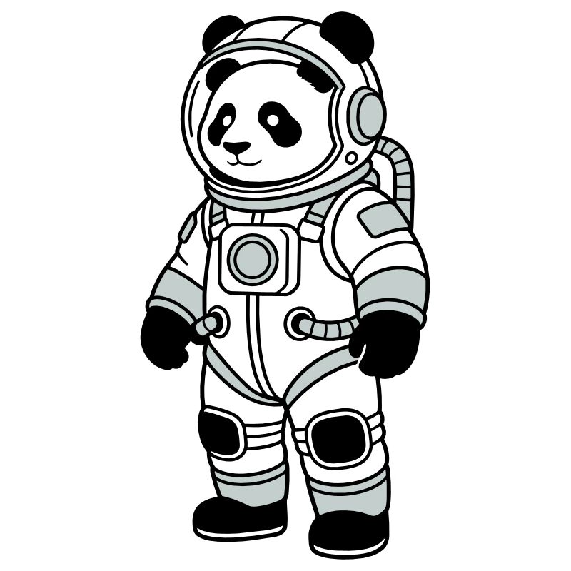 panda bear spacesuit