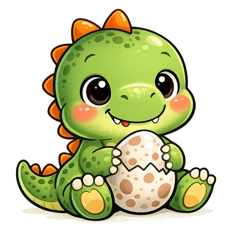 Dino with egg