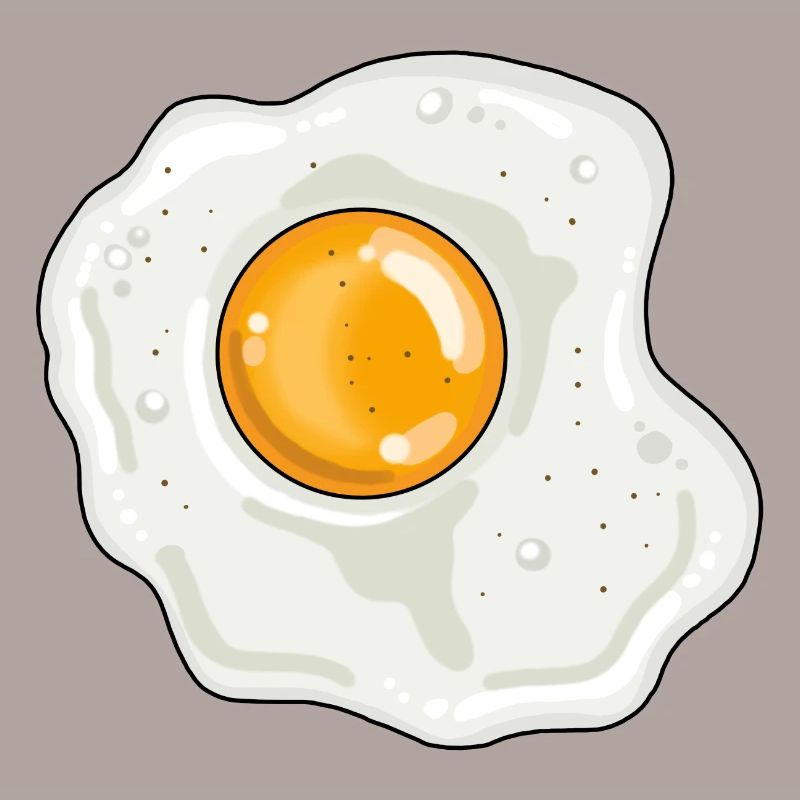 Fried egg pan egg yolk egg white