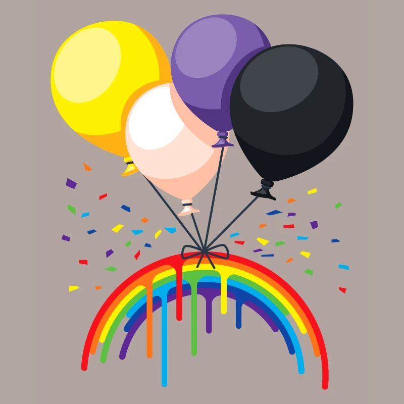 Balloon nonbinary Pride