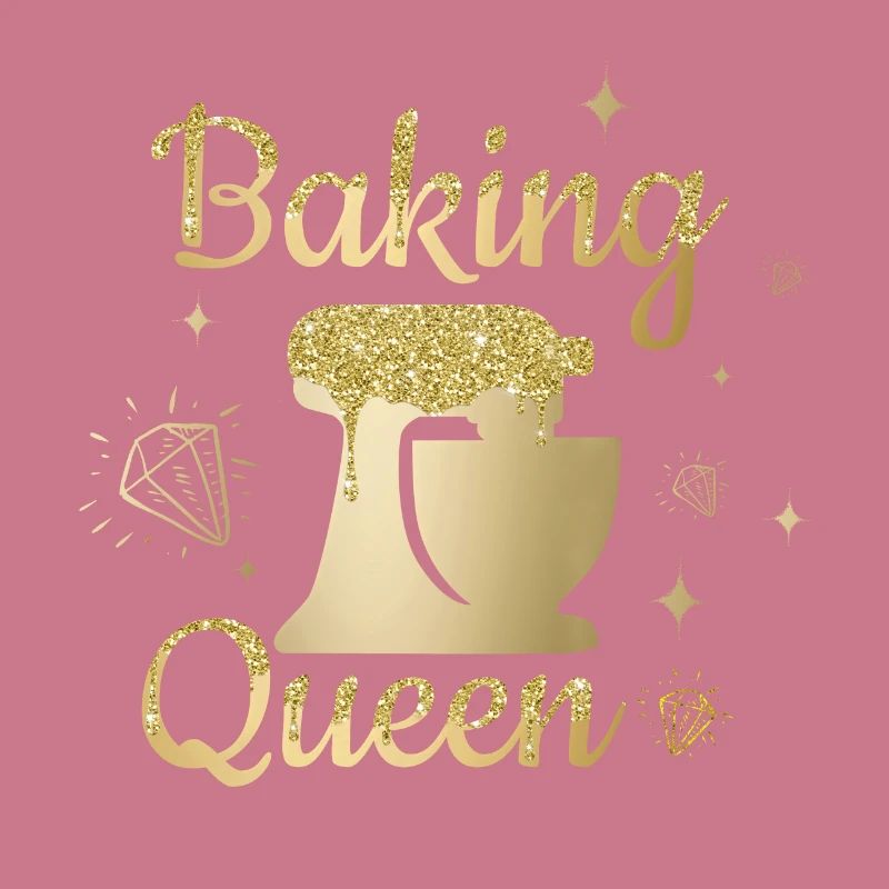 "Baking Queen" Glitter Customizable