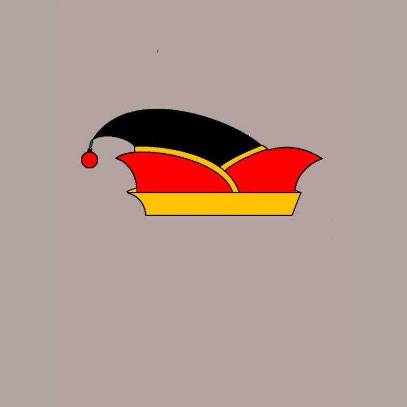 Fool's cap 2 noir rouge jaune
