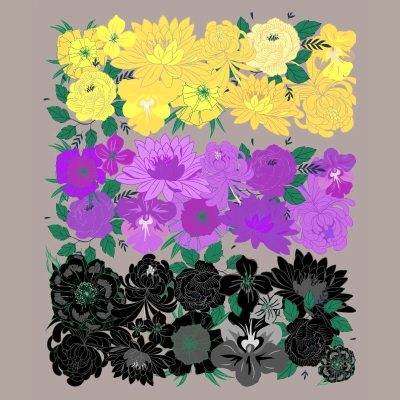 Non binary flower flag