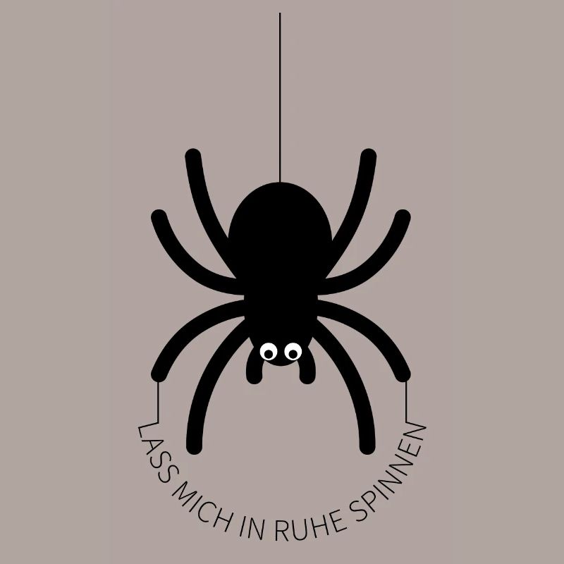 Spinne mit Spruch