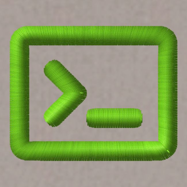 Terminal Prompt embroidered
