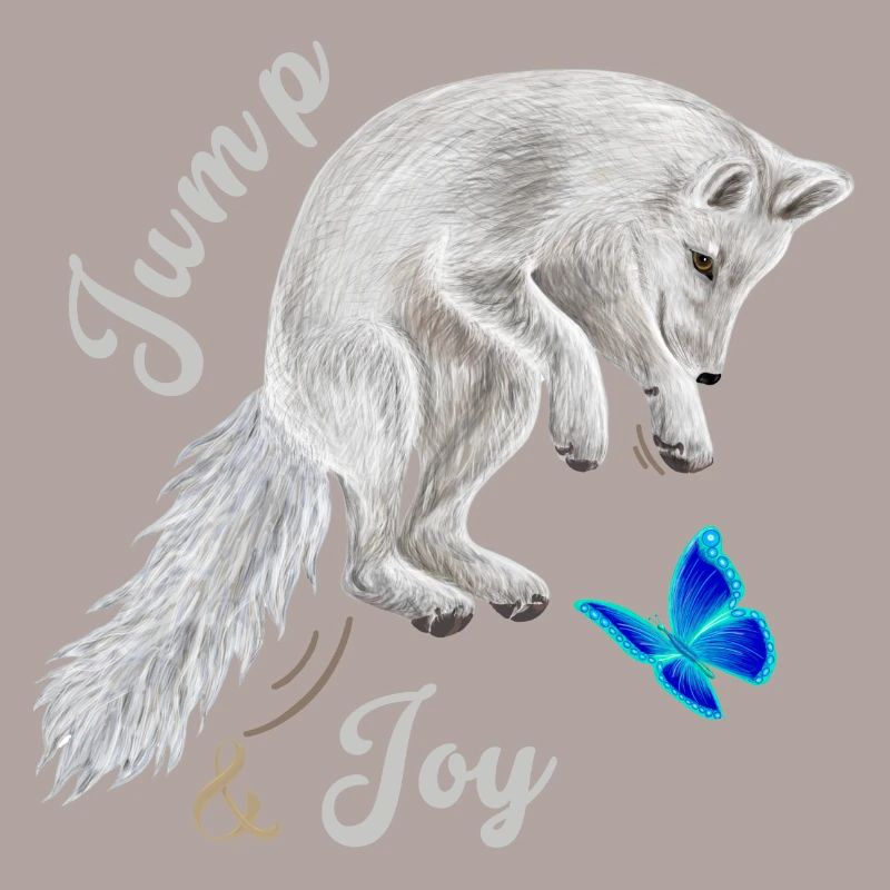 Fuchs springend