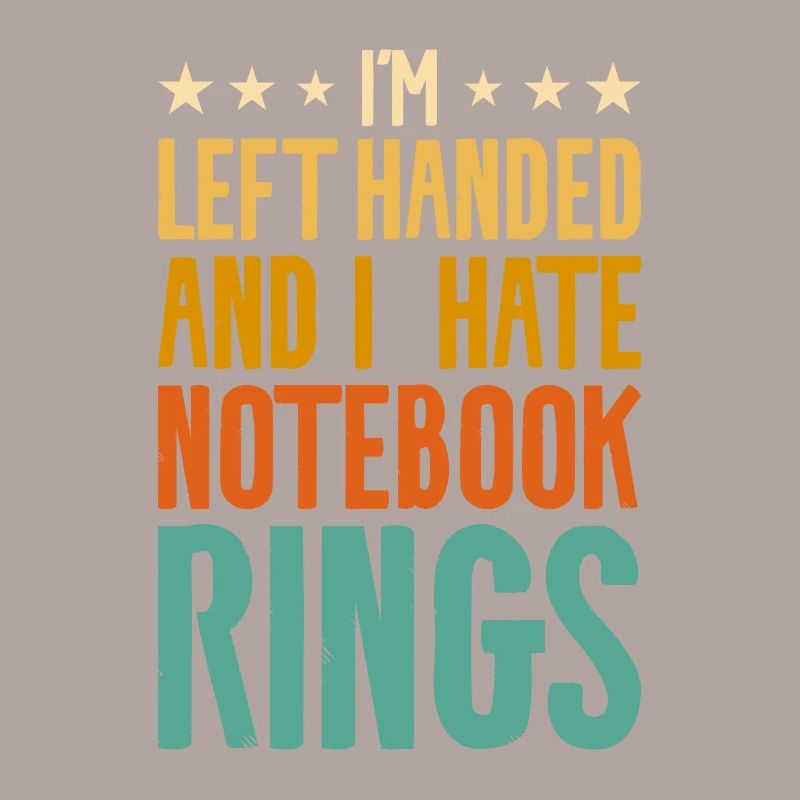 Ich bin Linkshänder und ich hasse Notebook-Ringe lustig