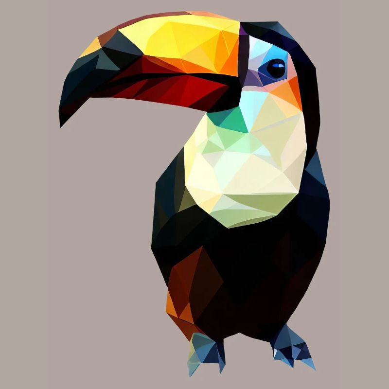 Tukan im Polygon-Stil