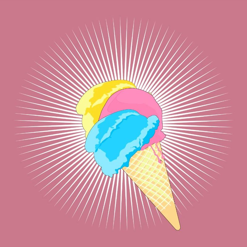 Eis Eistüte Eiskrem Softeis Waffel Strahlen