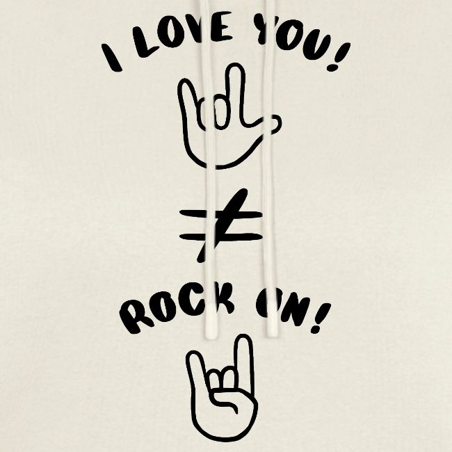 I love you est différent de Rock On (noir)