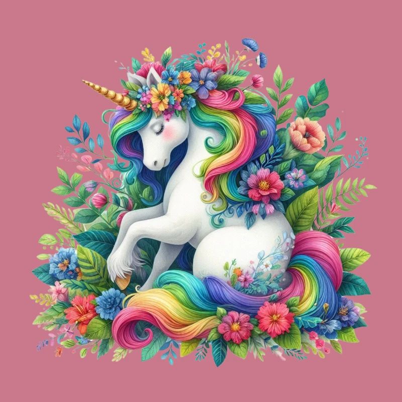 Regenbogenmähne Einhorn Blüte