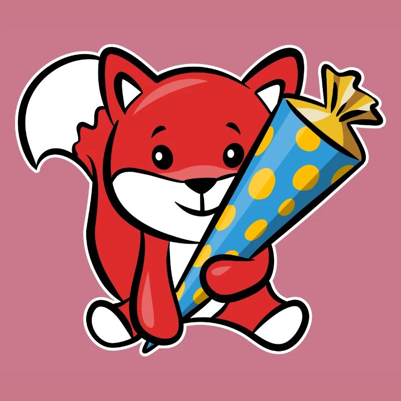 Cunning fox with sugar cone