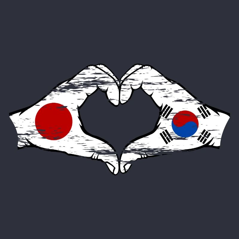 Japon Corée du Sud Mains Coeur Forme Utilisé