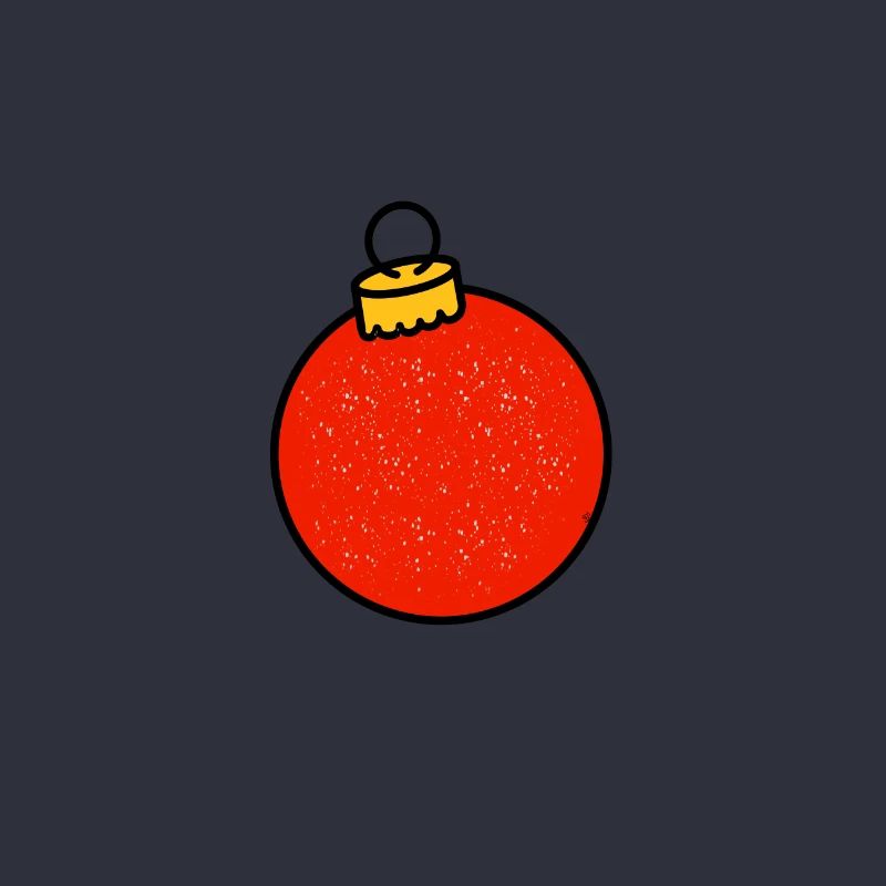 Rote Weihnachtskugel mit Glitzer