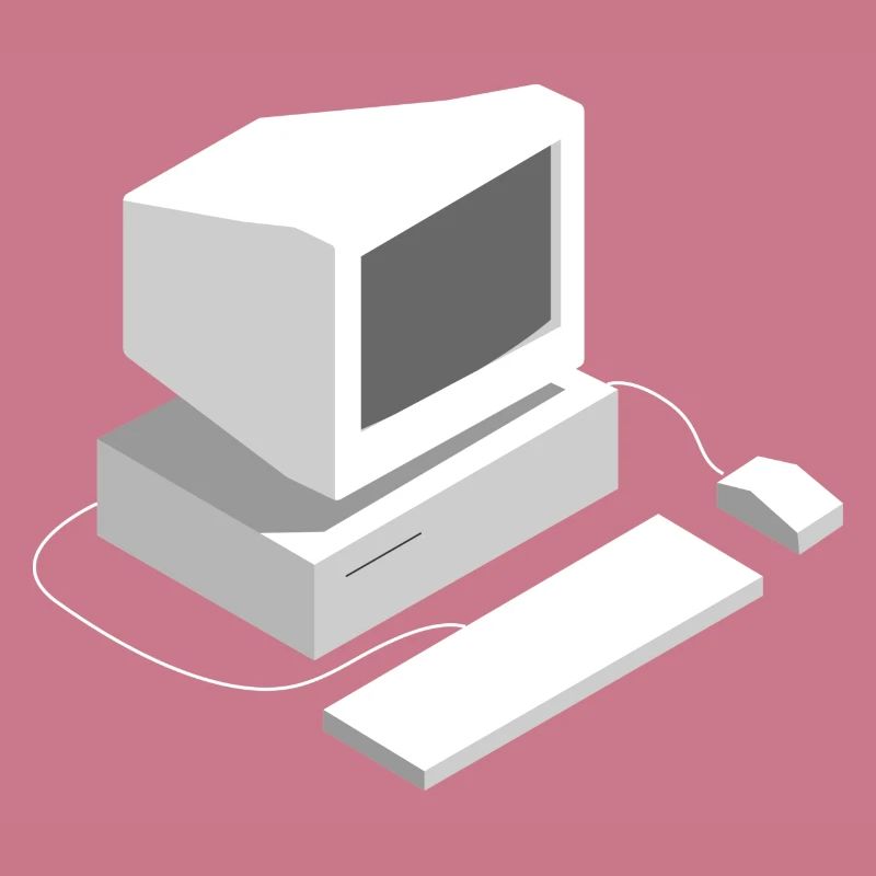 Retro Computer Gamer Lan Party Programmer Game