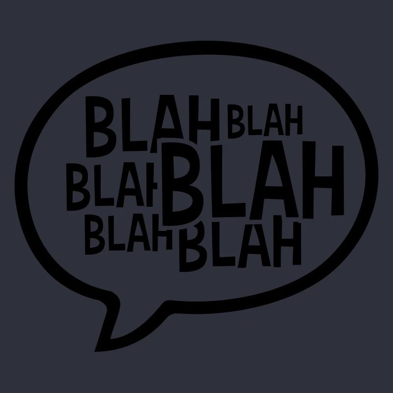 Comic speech bubble blah