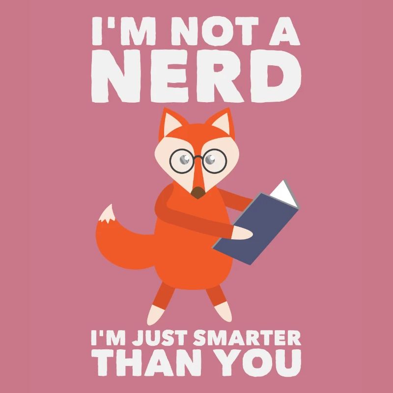 Fuchs Nerd? Smart mit Bücher Geschenk