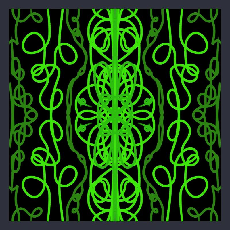 Green symmetrical pattern