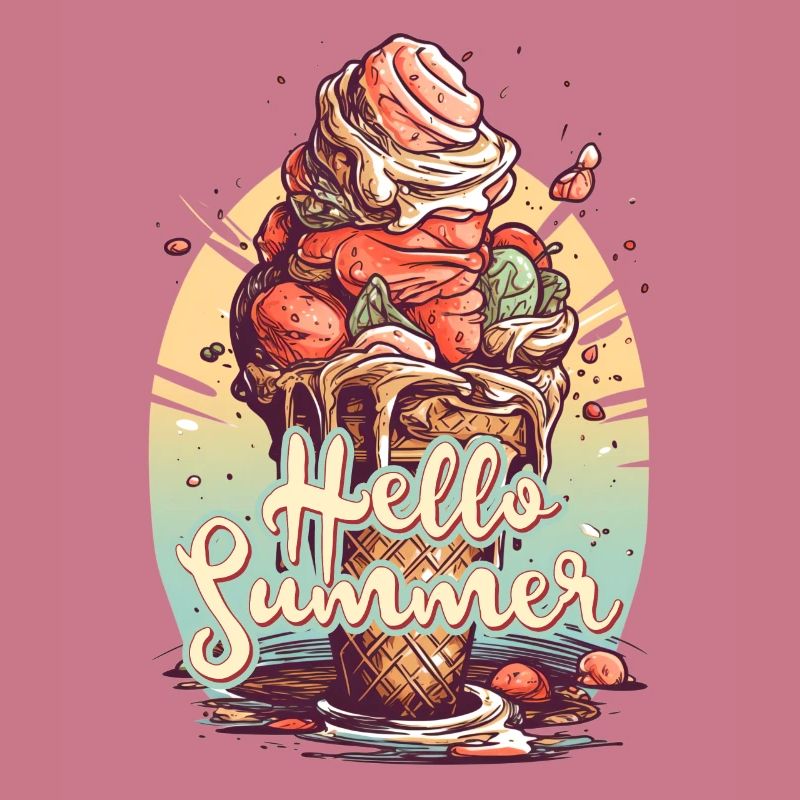Hello Summer Eis Eiscreme Eisdiele