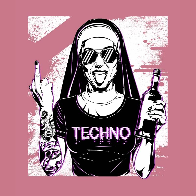 Rebellious Nun Techno Party Hardstyle